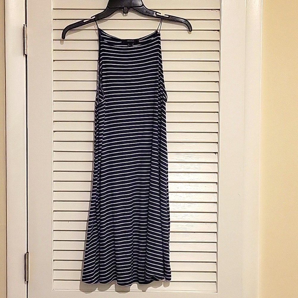 NWOT Forever 21 striped Halter swing dress Size Medium